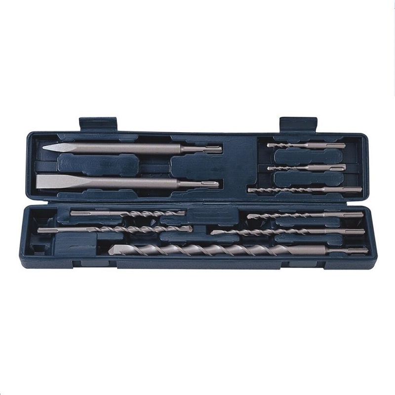 Carbide Tipped Hammer Drill Bits and Chisel SDS Plus 10 Piece