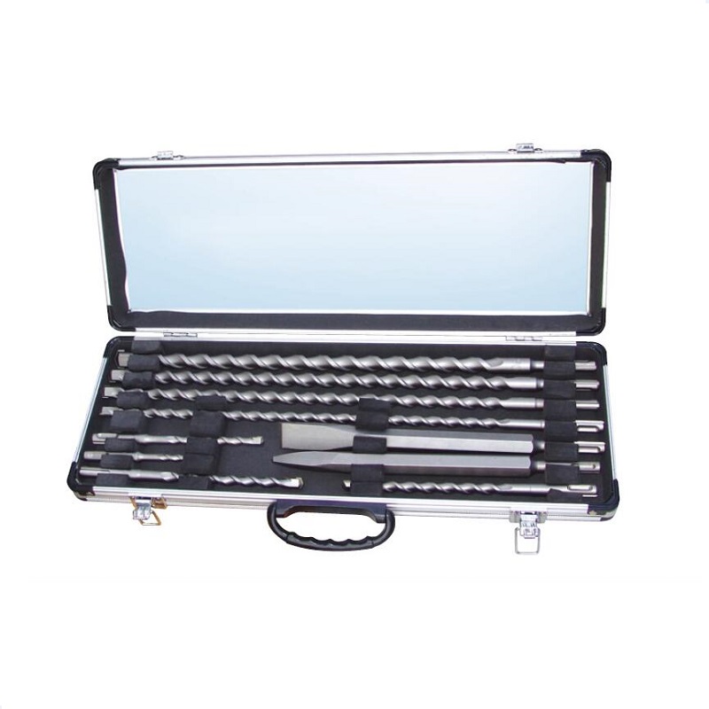 10 Piece SDS+Drill Bits &Chisels in Aluminum Case